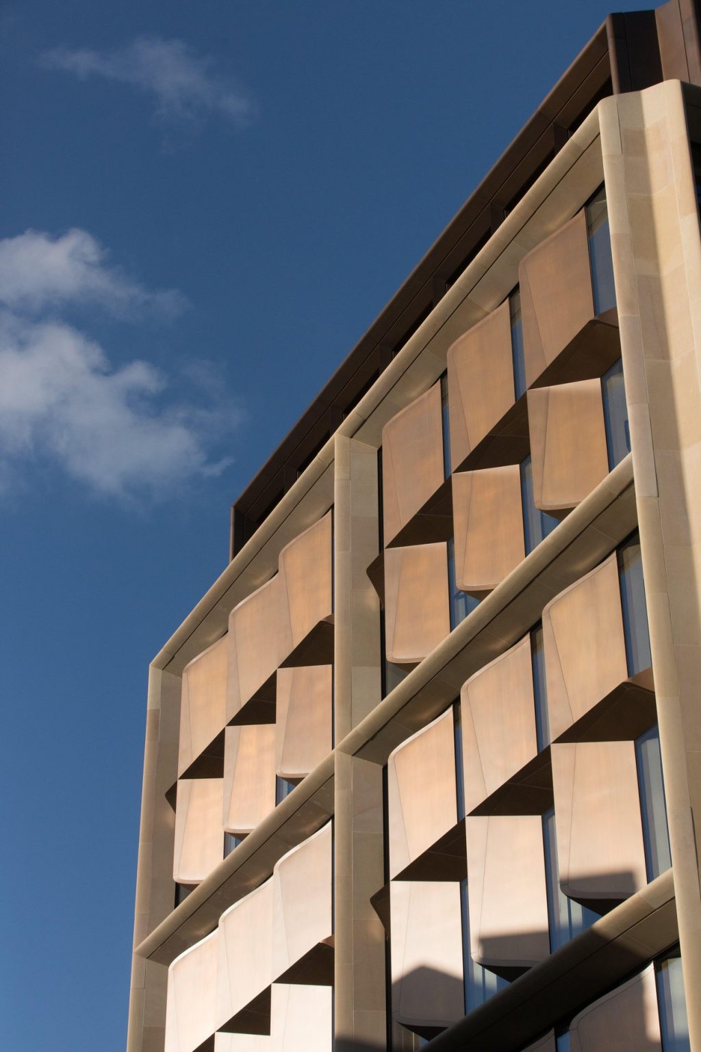 Modern architecture, the Bloomberg Building, London. - Grants of Shoreditch